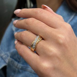 Rachel Koen 0.25Cttw Diamond Ladies Band Ring 14K Yellow Gold Size 7